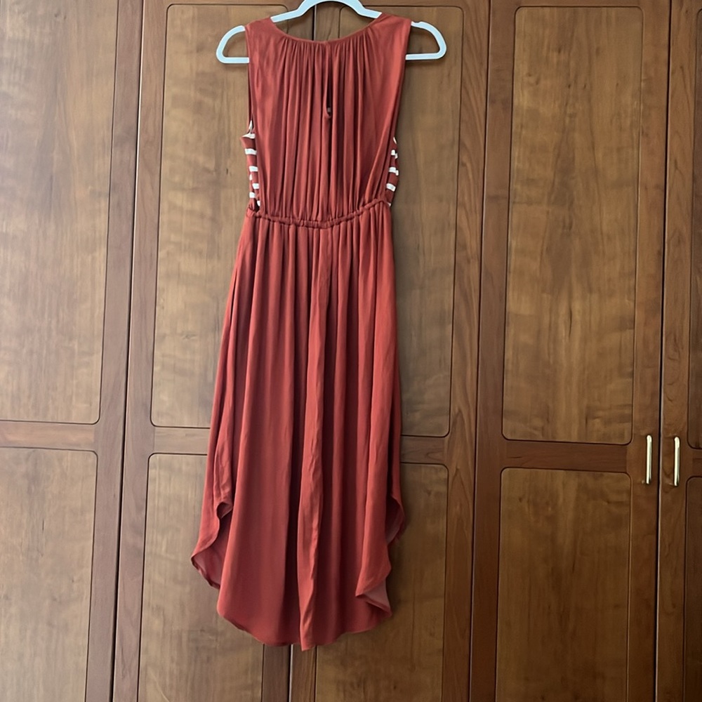 Orange Midi Flowy Dress - Picture 3 of 3